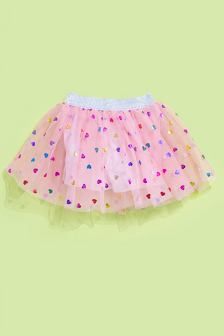 Polka Dot Mesh Skirt