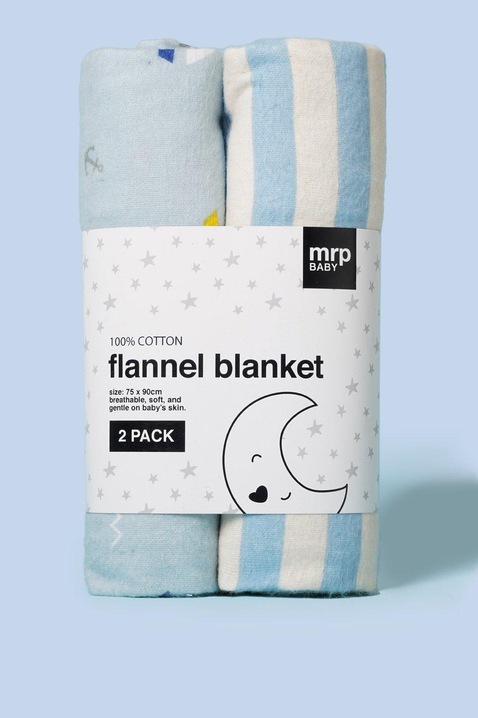 Mrp Baby Flannel Blankets 2 Pack