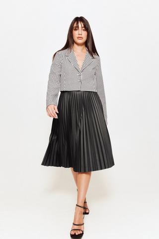 Pleather Pleated Skirt
