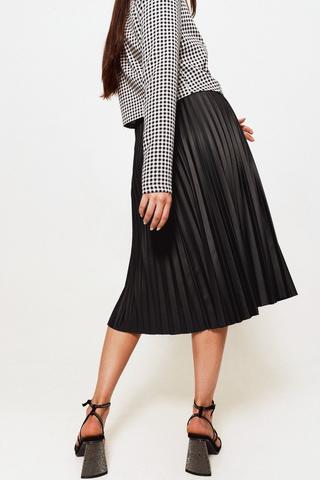 Pleather Pleated Skirt