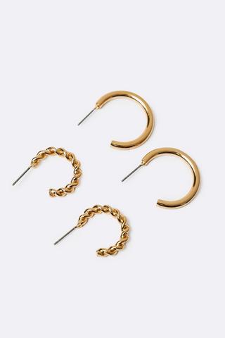 2 Pack Hoop Earrings