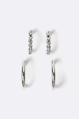 2 Pack Hoop Earrings