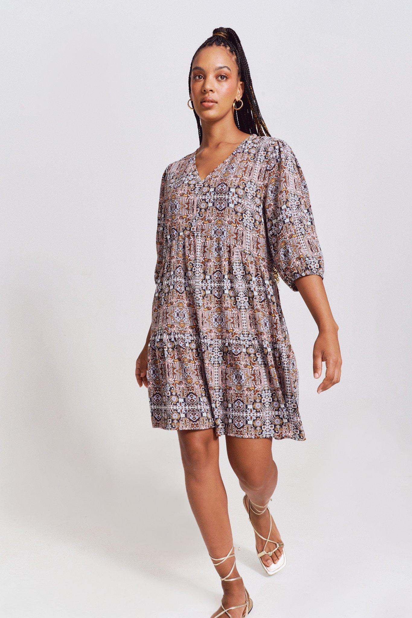 Short Linen Trapeze dress/ multiway open back Dress/ one size