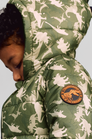 Dino Hooded Puffer Jacket