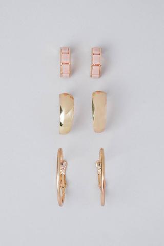 3 Pack Hoop Earrings