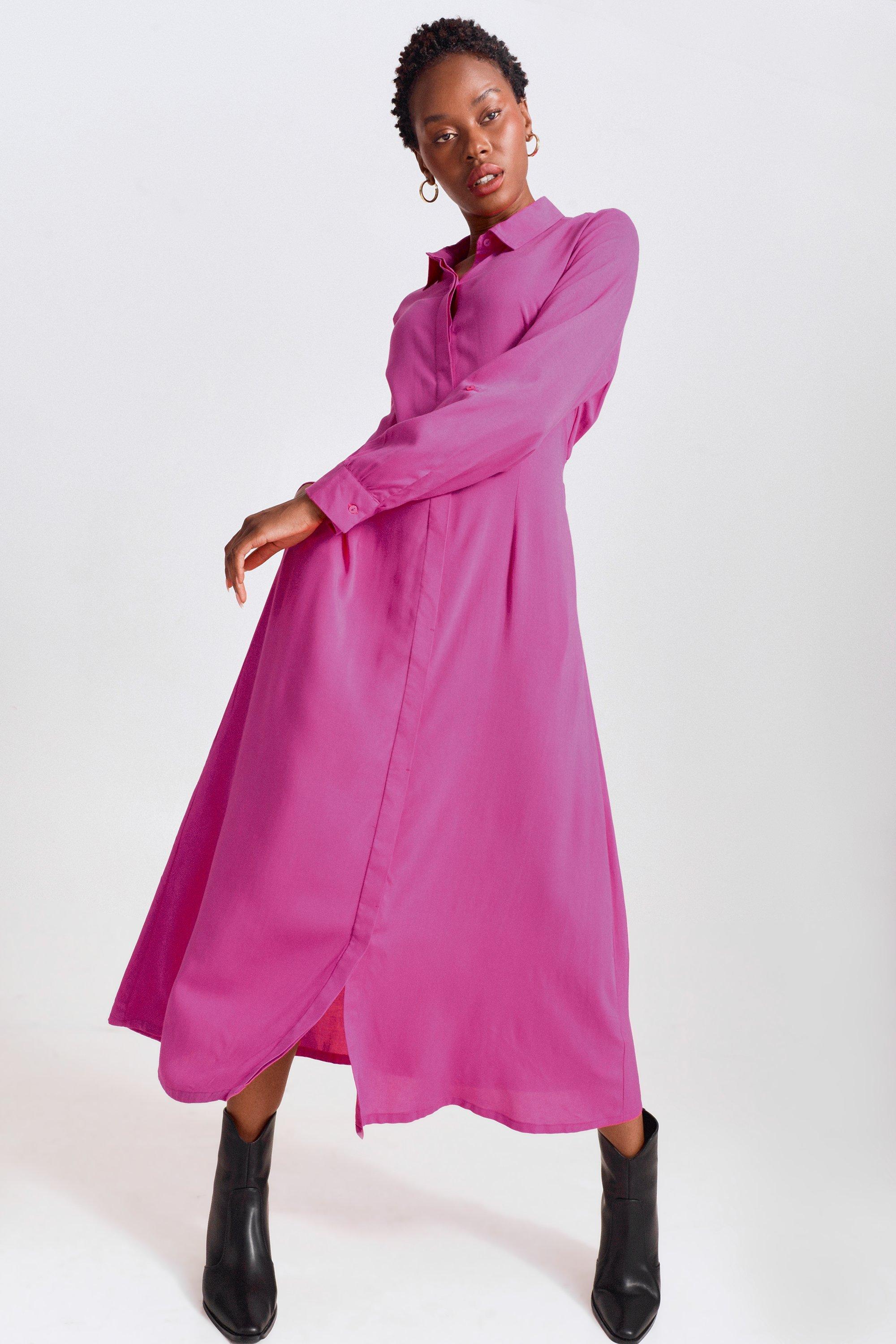 4510383 Grey Shirt Dress