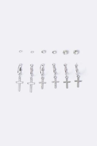 6 Pack Hoop Earrings