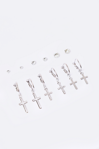 6 Pack Hoop Earrings