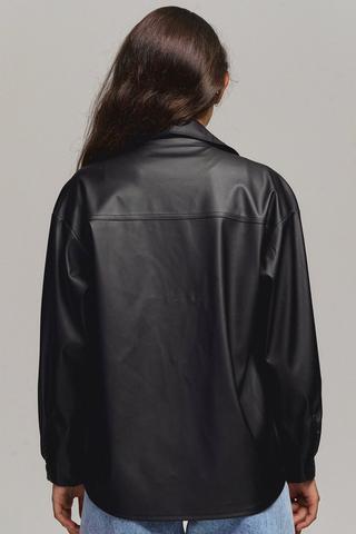 Pleather Shacket