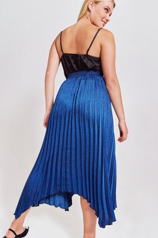 Satin Pleated Skirt