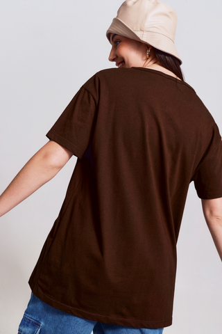 Oversized V-neck T-shirt