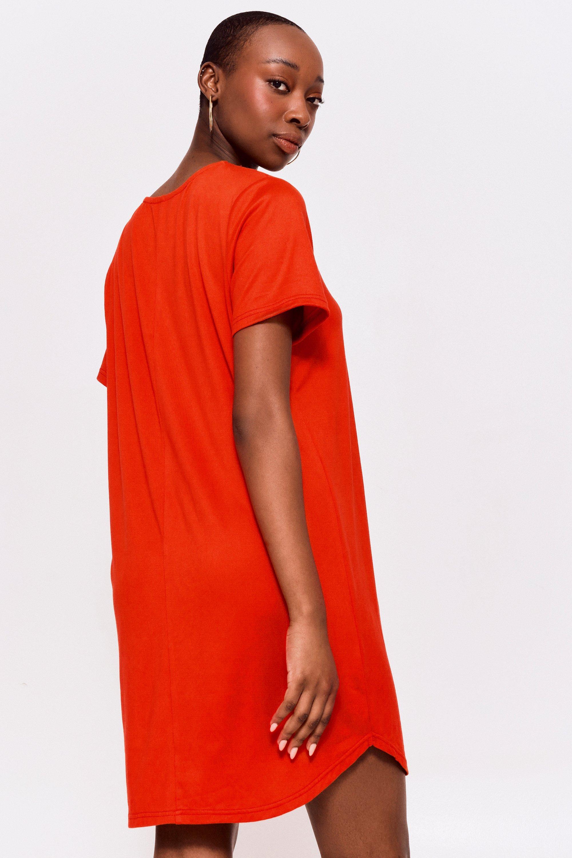 Orange t 2024 shirt dress