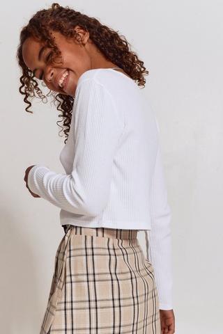 Long Sleeve Ribbed Top