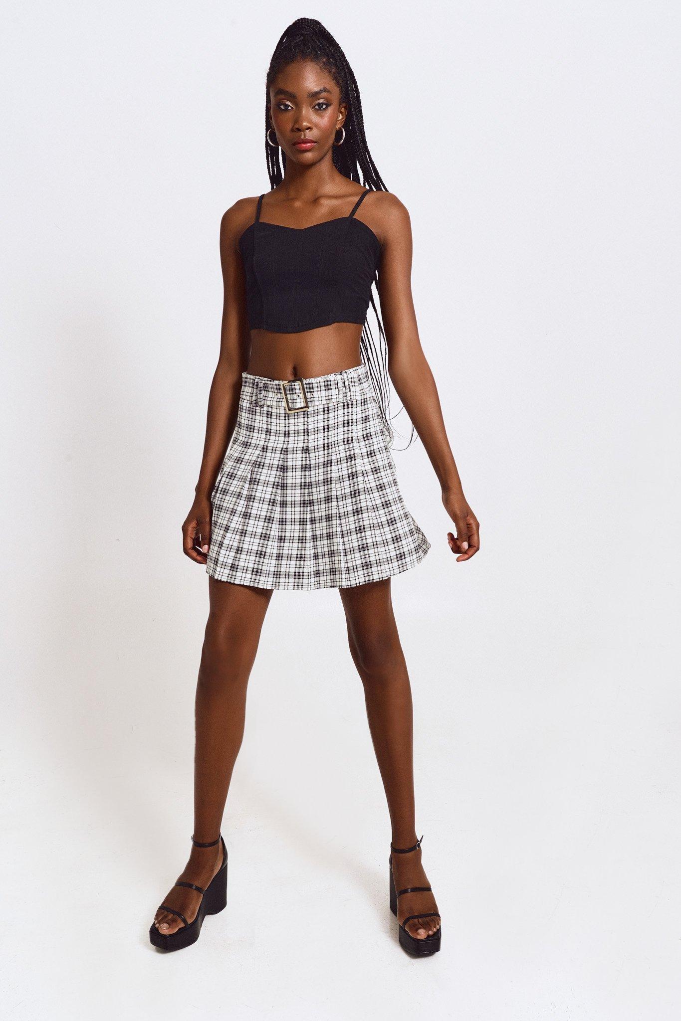 Pleated Mini Skirt