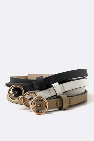 3 Pack Skinny Belts