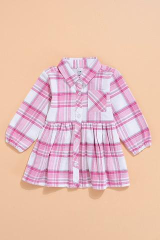 Long Sleeve Check Dress