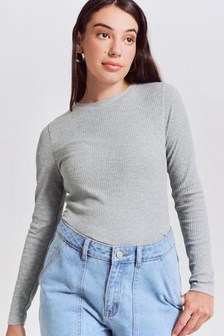 Ribbed Long Sleeve Top