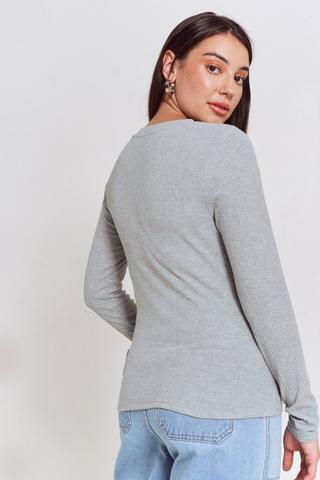 Ribbed Long Sleeve Top