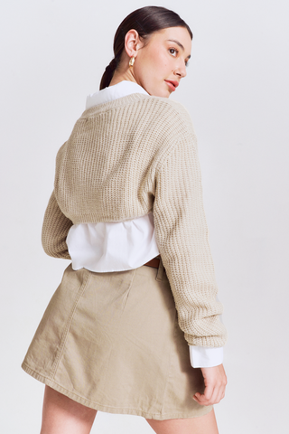 Pleated Mini Skirt