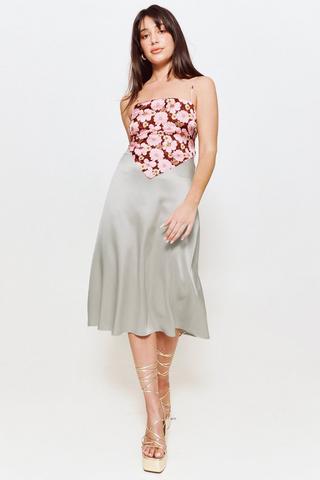 Satin Midi Skirt
