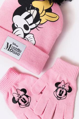 Minnie Mouse Beanie & Gloves Set