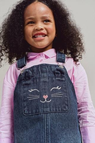 Kids Denim Pinafore Dress