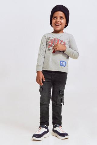 Skinny Denim Cargo Jeans