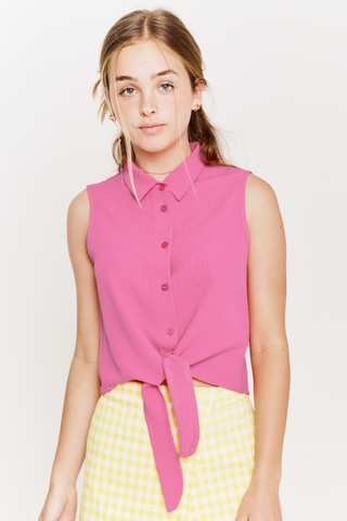 Set of 6 Flourescent Strip Front Tie Top (S,M,L) main image 0