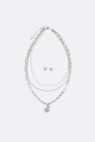 Celestial Necklace And Earring Set