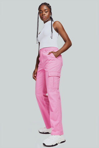 Pink cargo pants, pink cargo jeans