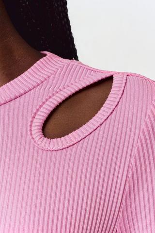 Long Sleeve Cut Out Top