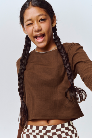 Long Sleeve Ribbed Top