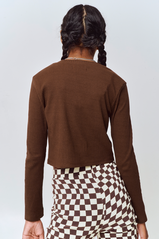 Long Sleeve Ribbed Top