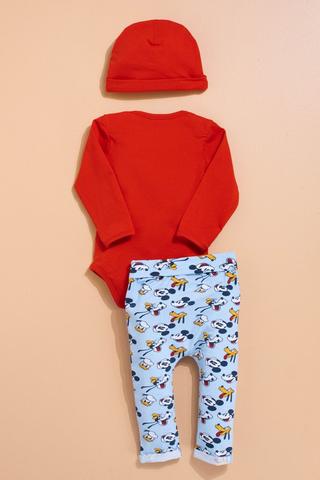Mickey Mouse Body Vest Leggings And Beanie Set