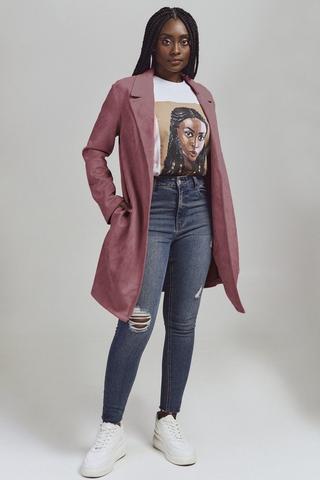 Suede Trench Coat