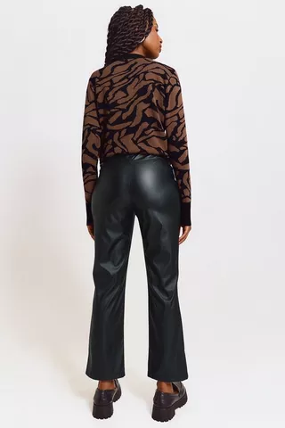 Pleather Tapered Pants