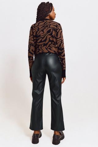 Pleather Tapered Pants