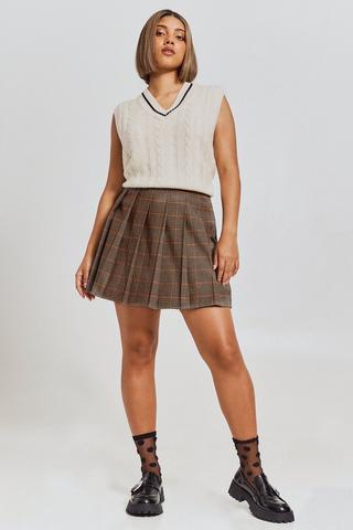 Pleated Mini Skirt