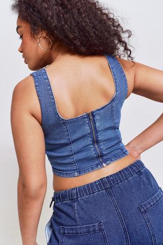 Denim Corset Top