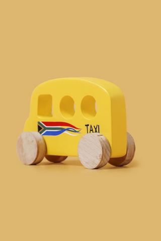 Wooden Push Taxi Car