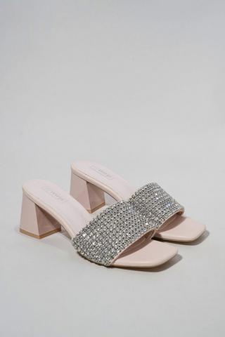 Block slip on clearance heels