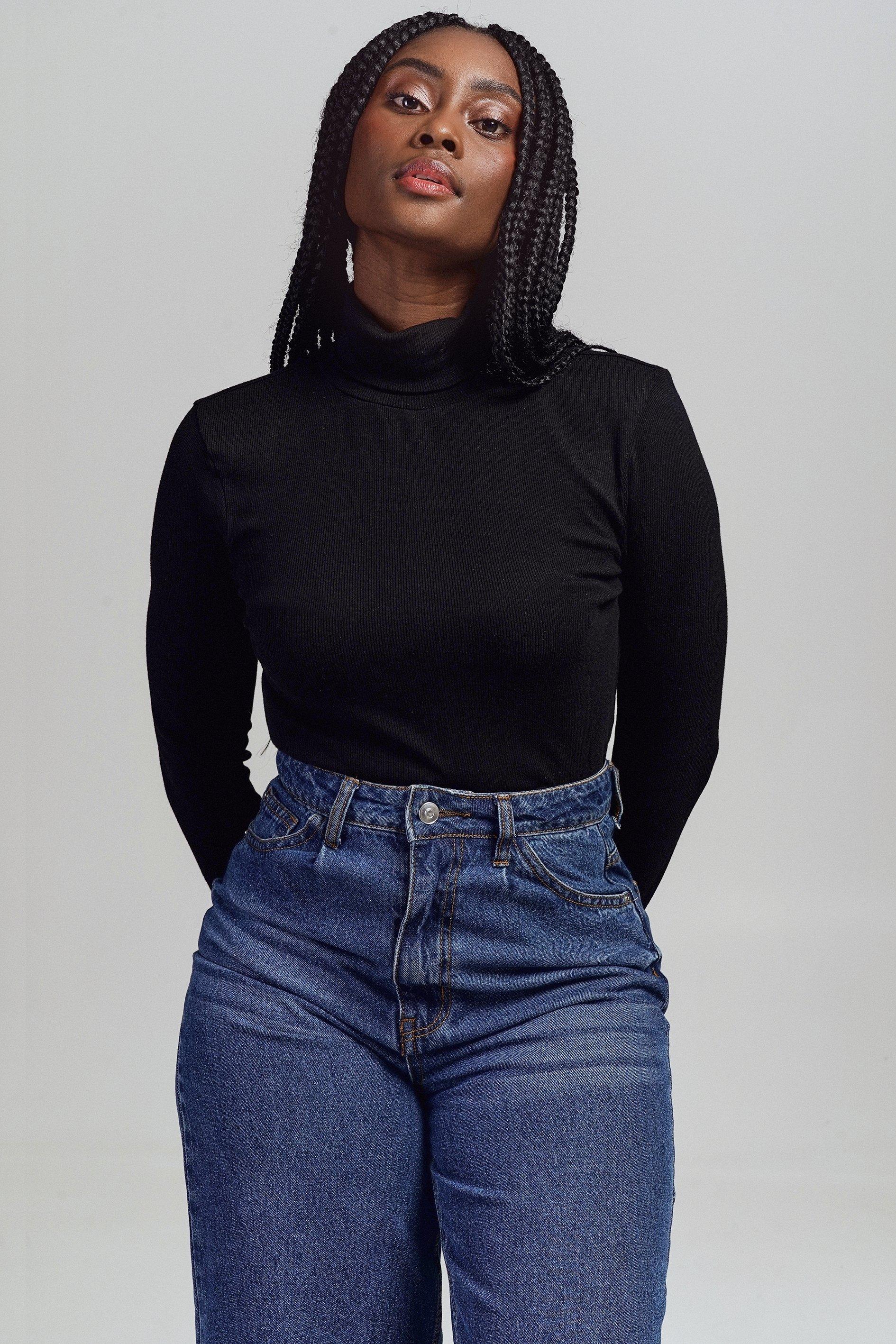 Black polo necks clearance ladies