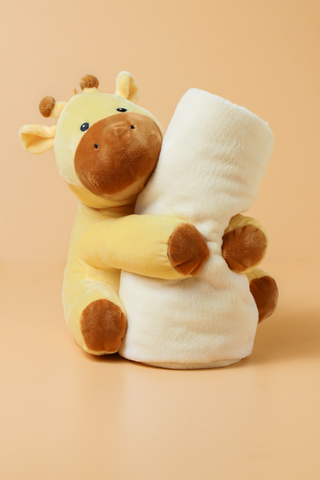 Cute Banana Giraffe Plush Blanket main image 1