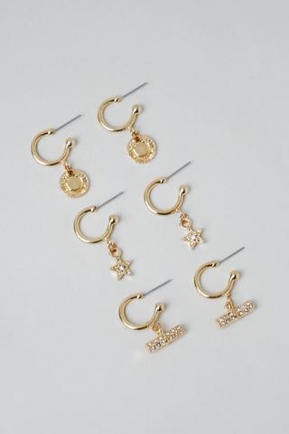 3 Pack Earrings