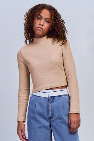 Long Sleeve Turtle Neck Top