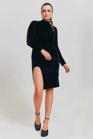 Velour Bodycon Dress