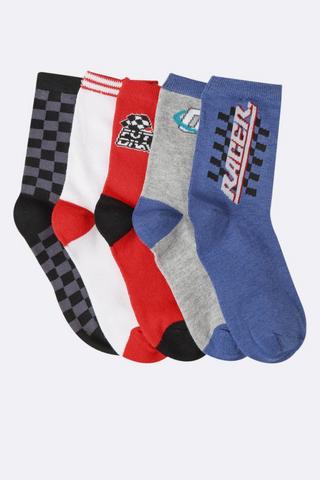 5 Pack Racer Socks