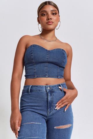 Denim Corset Top