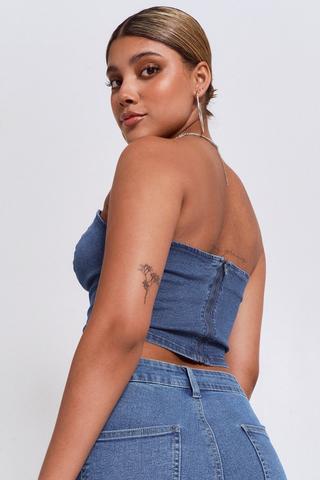 Denim Corset Top