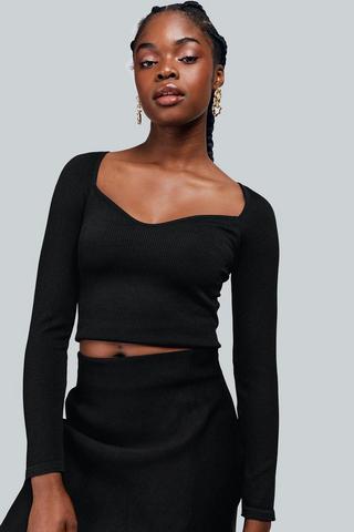 Shirt Seamless - long sleeve - black